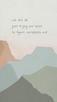 Motivational quote template psd on landscape background