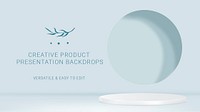 Product backdrop editable template psd in minimal style