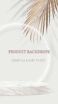 Luxury product backdrop editable template psd in minimal style