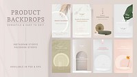 Simple product 3D background psd set