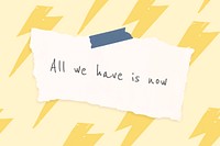 Cheerful quote template psd with cute doodle thunder drawings banner