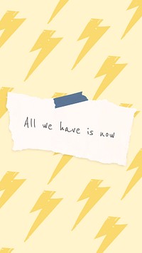 Cheerful quote template psd with cute doodle thunder drawings banner