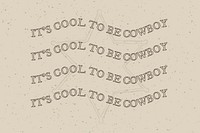 Wild west presentation template psd with hand drawn elements, it&rsquo;s cool to be cowboy
