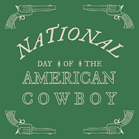 Wild west social media template psd with editable text, National Day of the Cowboy