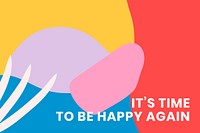 Colorful banner template vector with positive quote