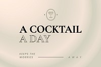 Classy bar template psd banner in minimal style