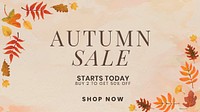 Autumn sell template psd for blog banner