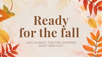 Fall sell template psd for blog banner ready for the fall