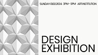 Design exhibition geometric template psd ad banner geometric modern style 