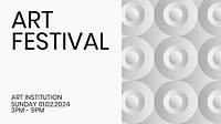 Art festival geometric template psd ad banner geometric modern style 