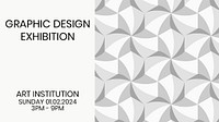 Design exhibition geometric template psd ad banner geometric modern style 