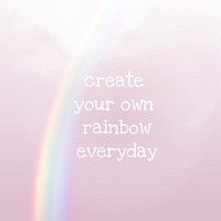 Rainbow psd sky template for social media post