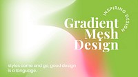 Colorful mesh gradient template psd for blog banner