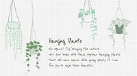 Hanging plant introduction to new plant parent psd template