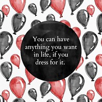 Fashion quote template psd for social media post