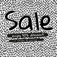Editable sale template psd with ink brush pattern