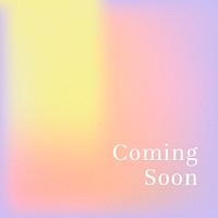 Coming soon brand psd banner abstract gradient blur template