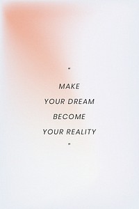 Make your dream become your reality motivational quote social media template psd