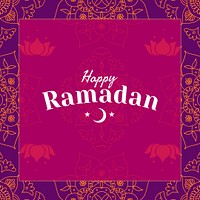 Happy Ramadan social media template psd