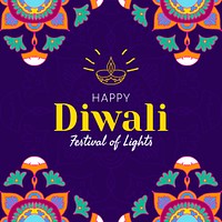 Diwali festival social template psd