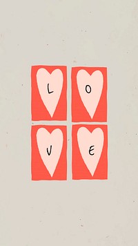 Love social media template psd for Valentine&#39;s day 