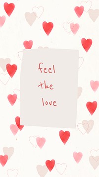 Valentine’s day editable template psd feel the love