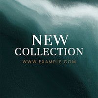 New collection template psd blue ocean wave