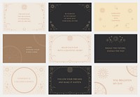 Celestial art psd editable template set