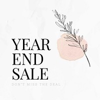 Sale template psd online shopping advertisement with text year end sale