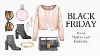 Black Friday sale template psd for blog banner