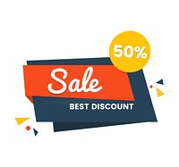 Colorful shopping sale badge design