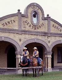 Riders at the King Ranch, a cattle spread larger than Rhode Island in South Texas.