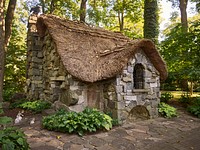 The “Faerie Cottage” folly at the Winterthur Museum, Garden and Library, an American estate and museum in Winterthur, Delaware.
