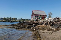 The oft-photographed Nubble lobster shack, or lobster "pound" on Bailey Island, a small, quaint island in Casco Bay off the coast of Maine.