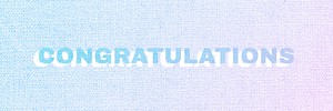 Congratulations lettering pastel textured font typography