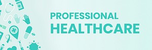 Professional healthcare social banner template vector