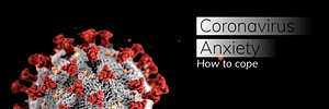 Coronavirus anxiety how to cope background illustration