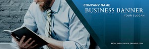 Blue business banner template vector