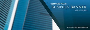 Blue business banner template vector