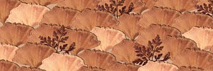 Dried leaf patterned background in beige