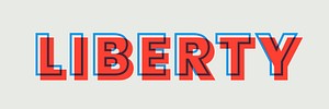 Liberty red multiply font text typography