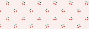 Psd hand drawn cherry pattern background