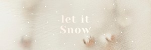 Let it snow message banner vector blurry cotton decorated background