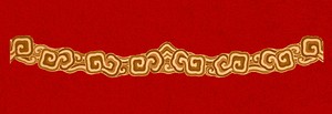 Oriental Chinese art psd pattern brush gold design element