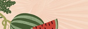 Fresh watermelon social template illustration 