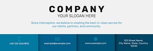 Company email header template vector for business