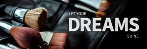 Dreams cosmetic template vector for email header with editable text
