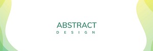 Green abstract pattern on white banner template vector