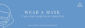 Wear a mask coronavirus awareness banner vector