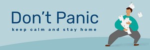 Don&#39;t panic covid-9 awareness vector